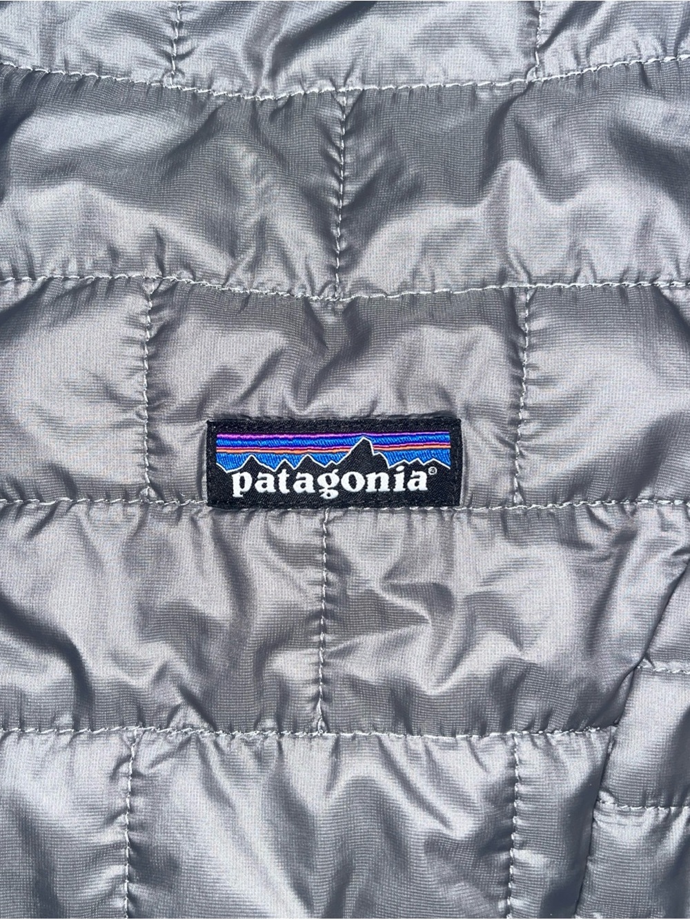 Patagonia Nano Puff Jacket Womens Medium Gray PrimaLoft Insulated Coat Full Zip - Picture 2 of 10
